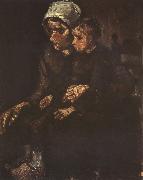 Vincent Van Gogh Peasant Woman with Child on Her Lap(nn04) painting
